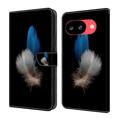Crystal-Like Painted Vegan Leather Phone Case, For Google Pixel 10a, For Google Pixel 9a, For Google Pixel 9 Pro, For Google Pixel 9