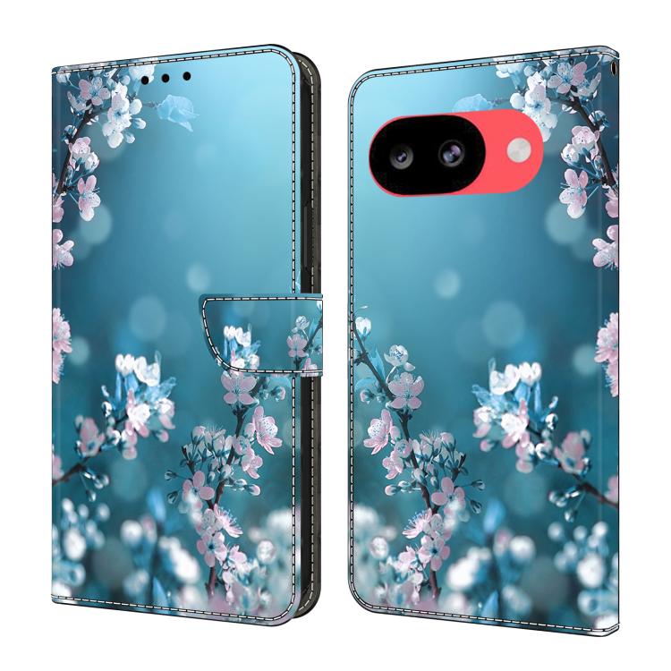 Crystal-Like Painted Vegan Leather Phone Case, For Google Pixel 10a, For Google Pixel 9a, For Google Pixel 9 Pro, For Google Pixel 9