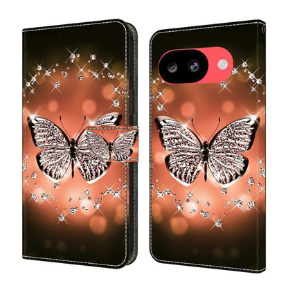 Crystal-Like Painted Vegan Leather Phone Case, For Google Pixel 10a, For Google Pixel 9a, For Google Pixel 9 Pro, For Google Pixel 9