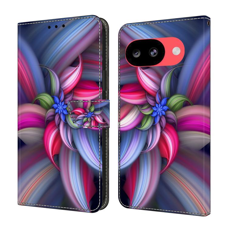 Crystal-Like Painted Vegan Leather Phone Case, For Google Pixel 10a, For Google Pixel 9a, For Google Pixel 9 Pro, For Google Pixel 9