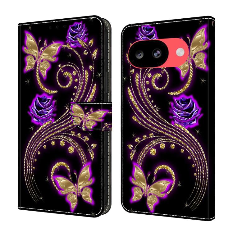 Crystal-Like Painted Vegan Leather Phone Case, For Google Pixel 10a, For Google Pixel 9a, For Google Pixel 9 Pro, For Google Pixel 9