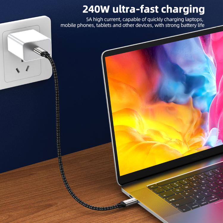USB5 240W 16K 80Gbps Type-C to Type-C Thunderbolt 4 Full-function Data Cable