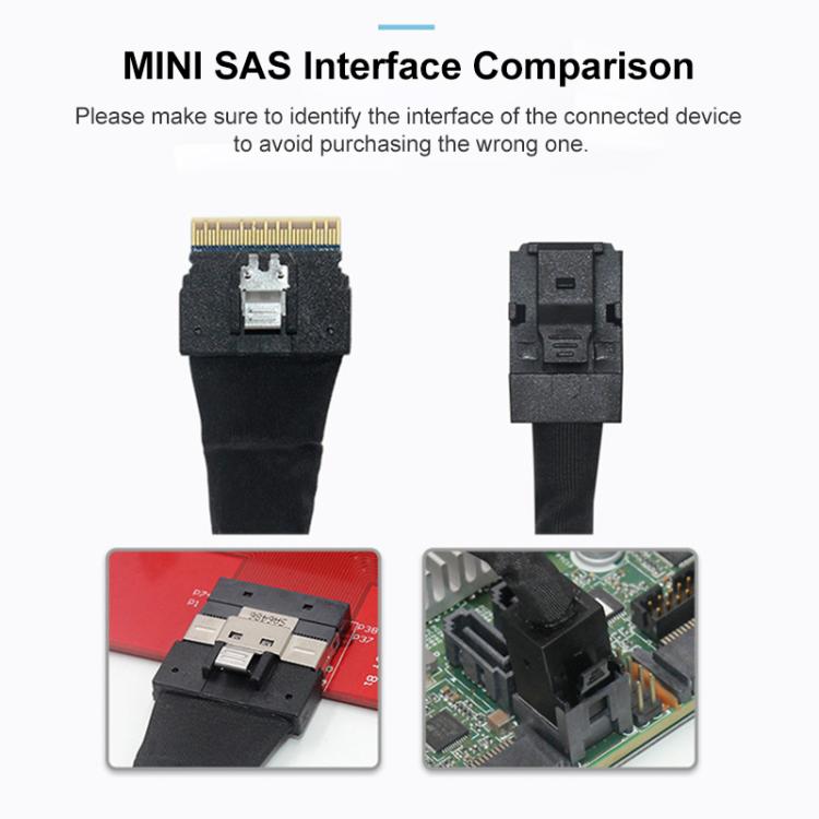 WG173 SFF-86548X to 2 x SFF-86434X High-speed SlimSAS Connection Cable, 0.5m, 0.8m