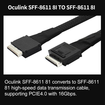 WG181 OculinkSFF-8611 8I to SFF-8611 8I High-speed Data Transmission Connection Cable, WG181