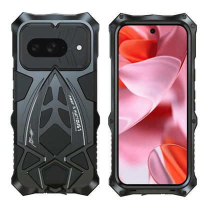 Sports Car Metal Silicone Shockproof Phone Case with Film, For Google Pixel 10 Pro, For Google Pixel 9 Pro, For Google Pixel 9