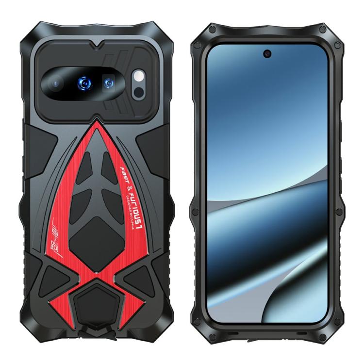Sports Car Metal Silicone Shockproof Phone Case with Film, For Google Pixel 10 Pro, For Google Pixel 9 Pro, For Google Pixel 9
