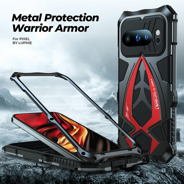 Sports Car Metal Silicone Shockproof Phone Case with Film, For Google Pixel 10 Pro, For Google Pixel 9 Pro, For Google Pixel 9