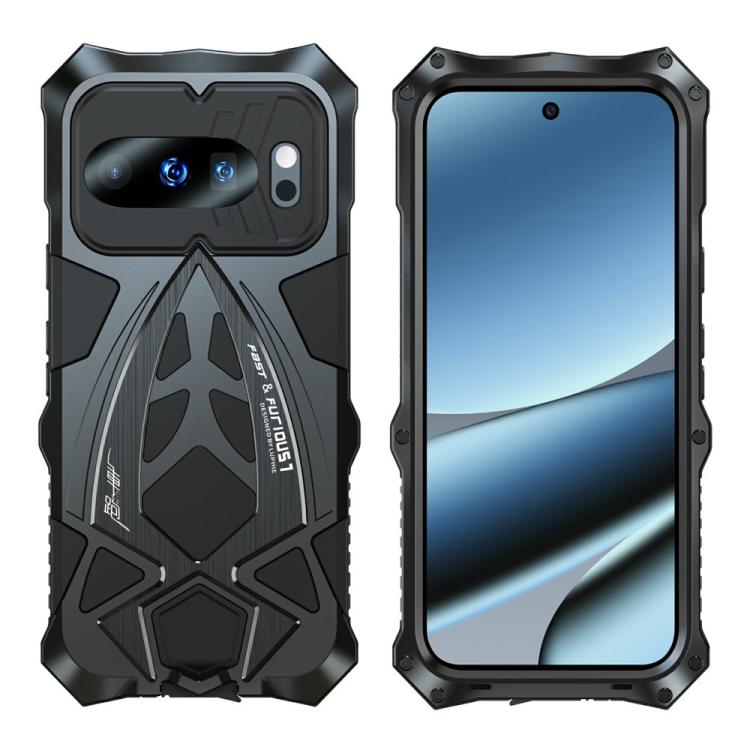 Sports Car Metal Silicone Shockproof Phone Case with Film, For Google Pixel 10 Pro, For Google Pixel 9 Pro, For Google Pixel 9