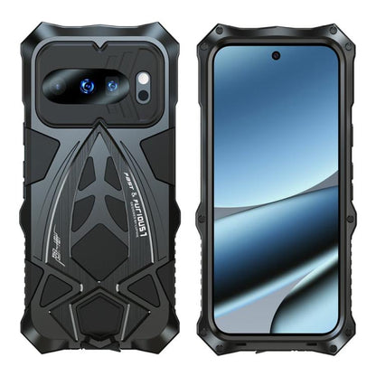 Sports Car Metal Silicone Shockproof Phone Case with Film, For Google Pixel 10 Pro, For Google Pixel 9 Pro, For Google Pixel 9