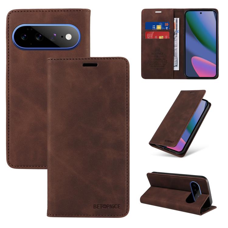 BETOPNICE Suction RFID Anti-theft Leather Phone Case, For Google Pixel 11 Pro XL, For Google Pixel 11 / Pixel 11 Pro