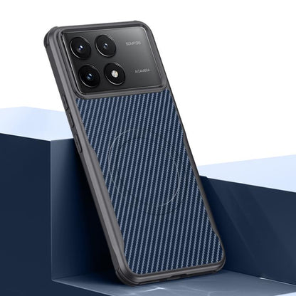 Blade-Style Carbon Fiber Texture Magnetic Skin-Feel Phone Case, For Redmi K90 Pro Max / Poco F8 Ultra 5G, For Redmi K90 / Poco F8 Pro 5G, For Redmi K80 Pro, For Redmi K80, For Redmi K70 Ultra, For Redmi K70