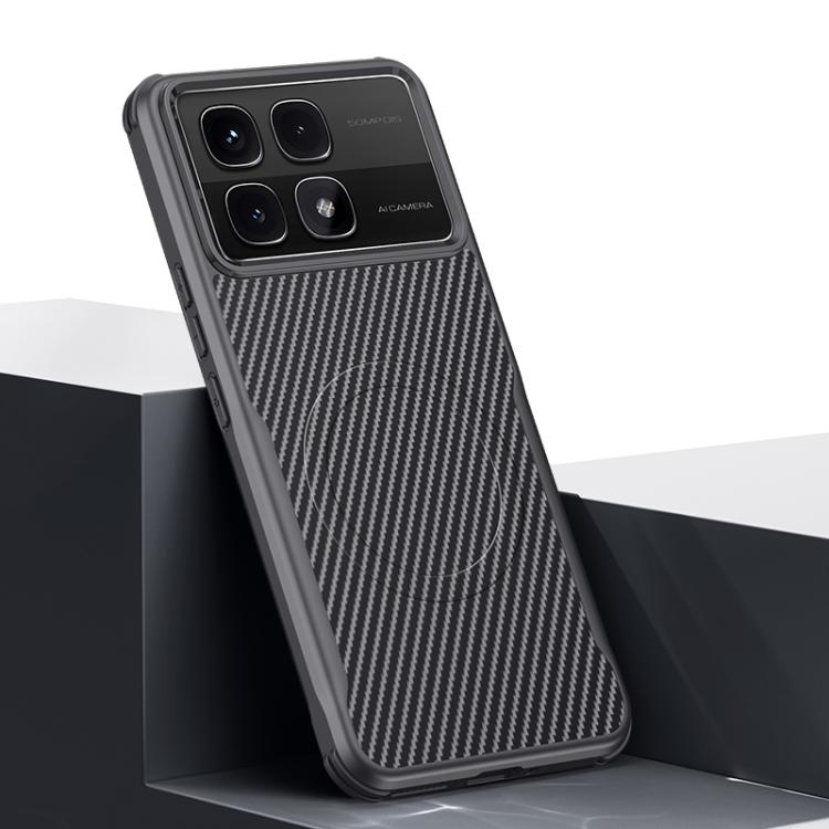 Blade-Style Carbon Fiber Texture Magnetic Skin-Feel Phone Case, For Redmi K90 Pro Max / Poco F8 Ultra 5G, For Redmi K90 / Poco F8 Pro 5G, For Redmi K80 Pro, For Redmi K80, For Redmi K70 Ultra, For Redmi K70