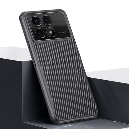 Blade-Style Carbon Fiber Texture Magnetic Skin-Feel Phone Case, For Redmi K90 Pro Max / Poco F8 Ultra 5G, For Redmi K90 / Poco F8 Pro 5G, For Redmi K80 Pro, For Redmi K80, For Redmi K70 Ultra, For Redmi K70