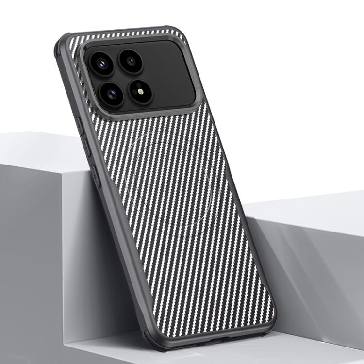 Blade-Style Carbon Fiber Texture Magnetic Skin-Feel Phone Case, For Redmi K90 Pro Max / Poco F8 Ultra 5G, For Redmi K90 / Poco F8 Pro 5G, For Redmi K80 Pro, For Redmi K80, For Redmi K70 Ultra, For Redmi K70