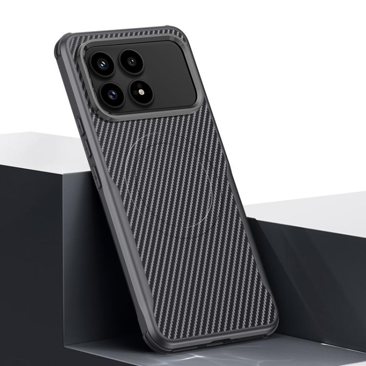 Blade-Style Carbon Fiber Texture Magnetic Skin-Feel Phone Case, For Redmi K90 Pro Max / Poco F8 Ultra 5G, For Redmi K90 / Poco F8 Pro 5G, For Redmi K80 Pro, For Redmi K80, For Redmi K70 Ultra, For Redmi K70