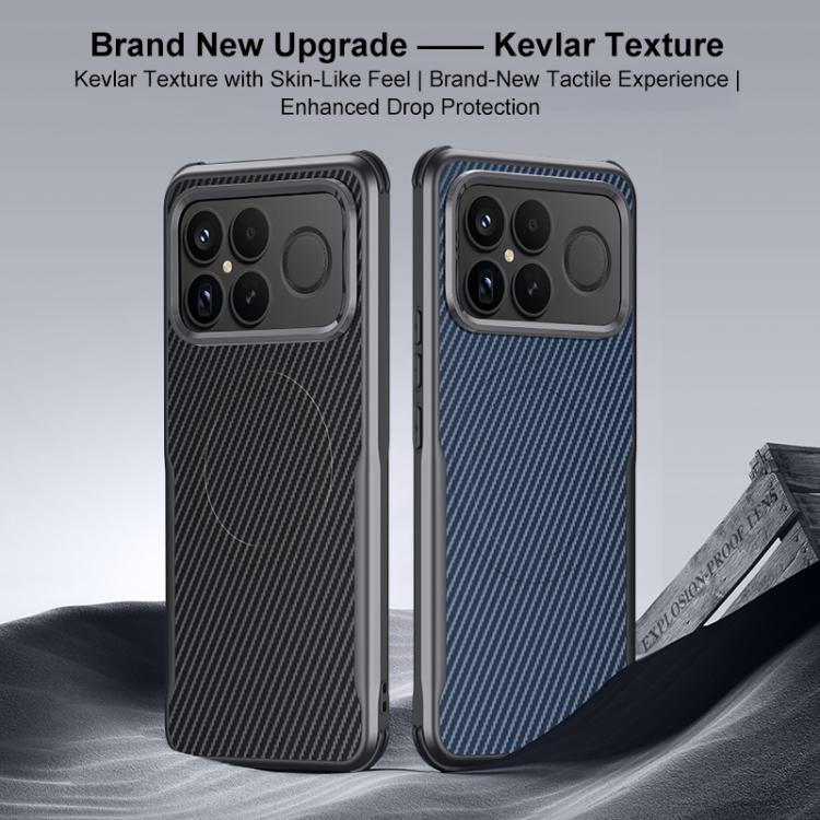 Blade-Style Carbon Fiber Texture Magnetic Skin-Feel Phone Case, For Redmi K90 Pro Max / Poco F8 Ultra 5G, For Redmi K90 / Poco F8 Pro 5G, For Redmi K80 Pro, For Redmi K80, For Redmi K70 Ultra, For Redmi K70