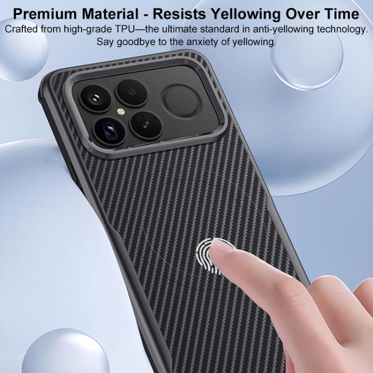 Blade-Style Carbon Fiber Texture Magnetic Skin-Feel Phone Case, For Redmi K90 Pro Max / Poco F8 Ultra 5G, For Redmi K90 / Poco F8 Pro 5G, For Redmi K80 Pro, For Redmi K80, For Redmi K70 Ultra, For Redmi K70