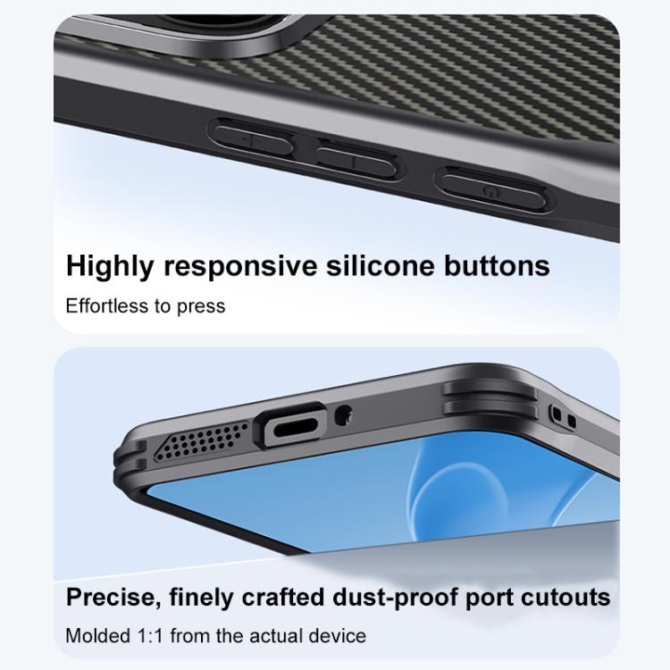 Blade-Style Carbon Fiber Texture Magnetic Skin-Feel Phone Case, For Redmi K90 Pro Max / Poco F8 Ultra 5G, For Redmi K90 / Poco F8 Pro 5G, For Redmi K80 Pro, For Redmi K80, For Redmi K70 Ultra, For Redmi K70