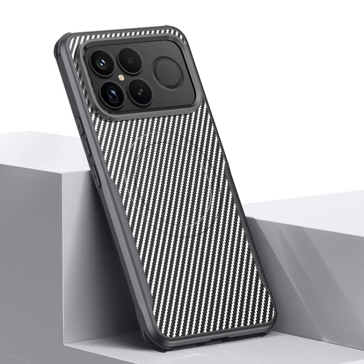 Blade-Style Carbon Fiber Texture Magnetic Skin-Feel Phone Case, For Redmi K90 Pro Max / Poco F8 Ultra 5G, For Redmi K90 / Poco F8 Pro 5G, For Redmi K80 Pro, For Redmi K80, For Redmi K70 Ultra, For Redmi K70