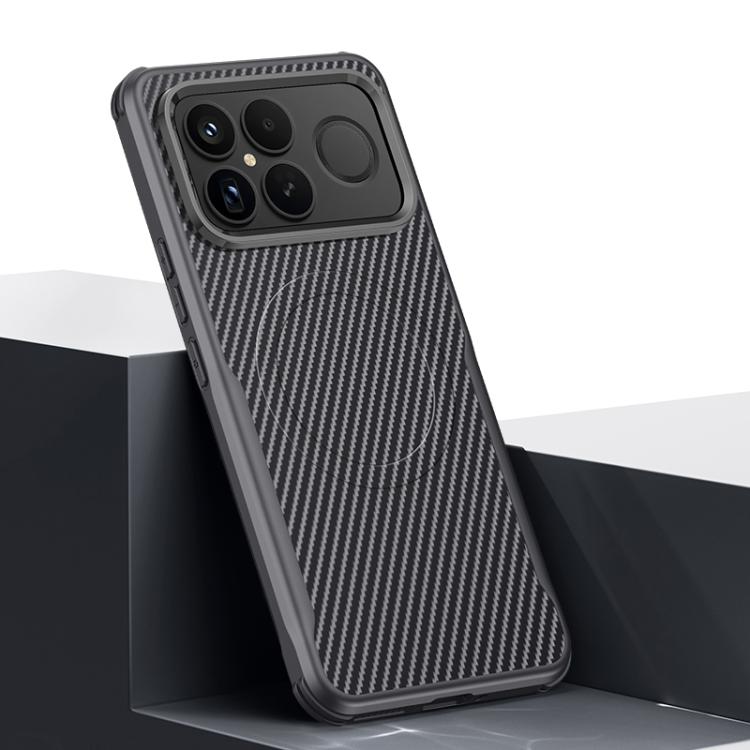 Blade-Style Carbon Fiber Texture Magnetic Skin-Feel Phone Case, For Redmi K90 Pro Max / Poco F8 Ultra 5G, For Redmi K90 / Poco F8 Pro 5G, For Redmi K80 Pro, For Redmi K80, For Redmi K70 Ultra, For Redmi K70