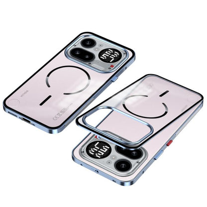 Single-sided Snap Buckle Metal Frame Frosted MagSafe Phone Case, For Nothing Phone 4a Pro, For Nothing Phone 4a