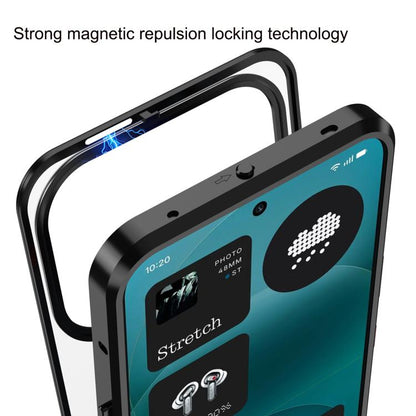 Single-sided Snap Buckle Metal Frame Frosted MagSafe Phone Case, For Nothing Phone 4a Pro, For Nothing Phone 4a