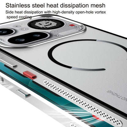 Single-sided Snap Buckle Metal Frame Frosted MagSafe Phone Case, For Nothing Phone 4a Pro, For Nothing Phone 4a