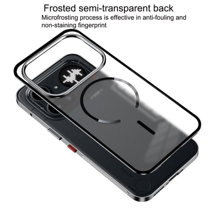 Single-sided Snap Buckle Metal Frame Frosted MagSafe Phone Case, For Nothing Phone 4a Pro, For Nothing Phone 4a