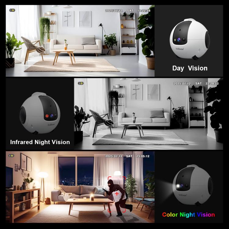 SriHome DH013 Plus 4MP Smart Pet Robot Camera with Auto-Charging Dock, US Plug, UK Plug, EU Plug, AU Plug