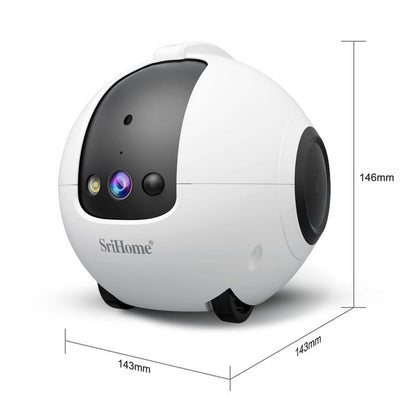 SriHome DH013 Plus 4MP Smart Pet Robot Camera with Auto-Charging Dock, US Plug, UK Plug, EU Plug, AU Plug