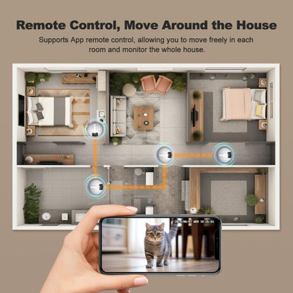 SriHome DH013 Plus 4MP Smart Pet Robot Camera with Auto-Charging Dock, US Plug, UK Plug, EU Plug, AU Plug