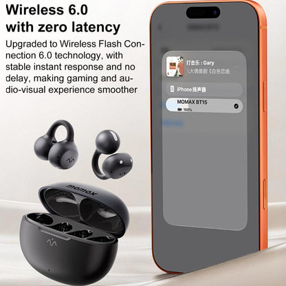 MOMAX 1-Vibe Clip M.IN.D True Wireless Clip Noise Reduction Bluetooth 6.0 Earphones