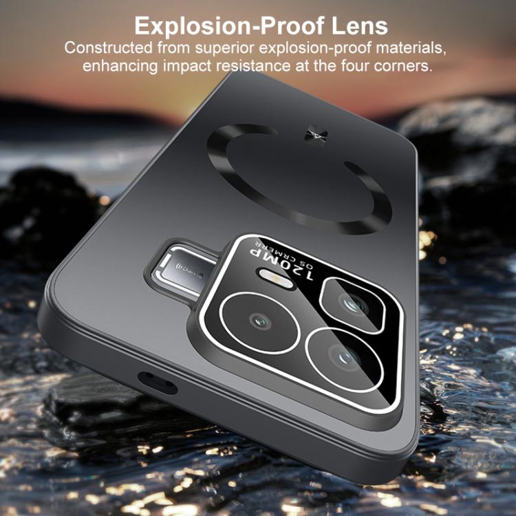 Ice Magnetic Explosion-proof Lens Film PC Phone Case, For Realme Neo8 5G