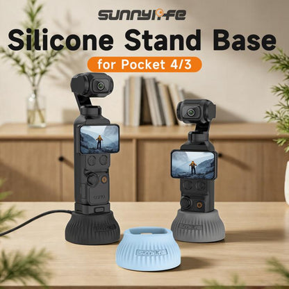 For DJI Osmo Pocket 4 / 3 Sunnylife Silicone Stand Base Car Center Console Base Desktop Stabilizer Supporting Holder, Car Base, Tabletop Base
