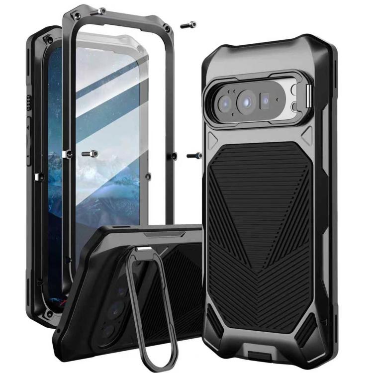 Metal Armor Construction IP65 Waterproof Magnetic Phone Case, For Google Pixel 9 Pro XL/10 Pro XL, For Google Pixel 9/9 Pro/10/10 Pro