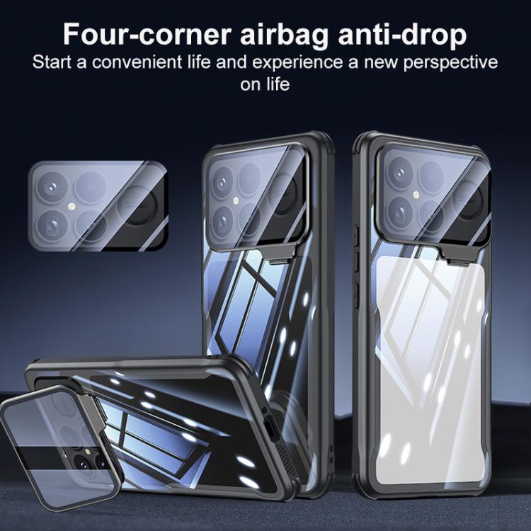 Blade Transparent Full Coverage Lens Holder Shockproof Phone Case, For Redmi K90, For Redmi K90 Pro Max