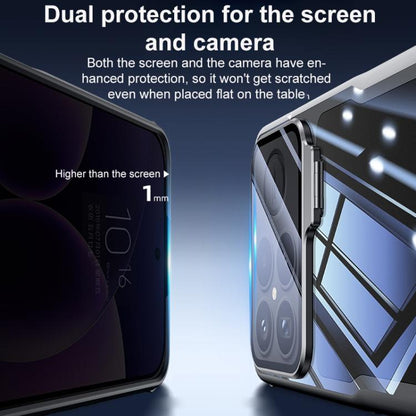 Blade Transparent Full Coverage Lens Holder Shockproof Phone Case, For Redmi K90, For Redmi K90 Pro Max