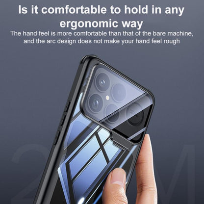 Blade Transparent Full Coverage Lens Holder Shockproof Phone Case, For Redmi K90, For Redmi K90 Pro Max