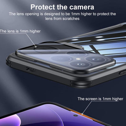 Blade Transparent Full Coverage Lens Holder Shockproof Phone Case, For Redmi K90, For Redmi K90 Pro Max
