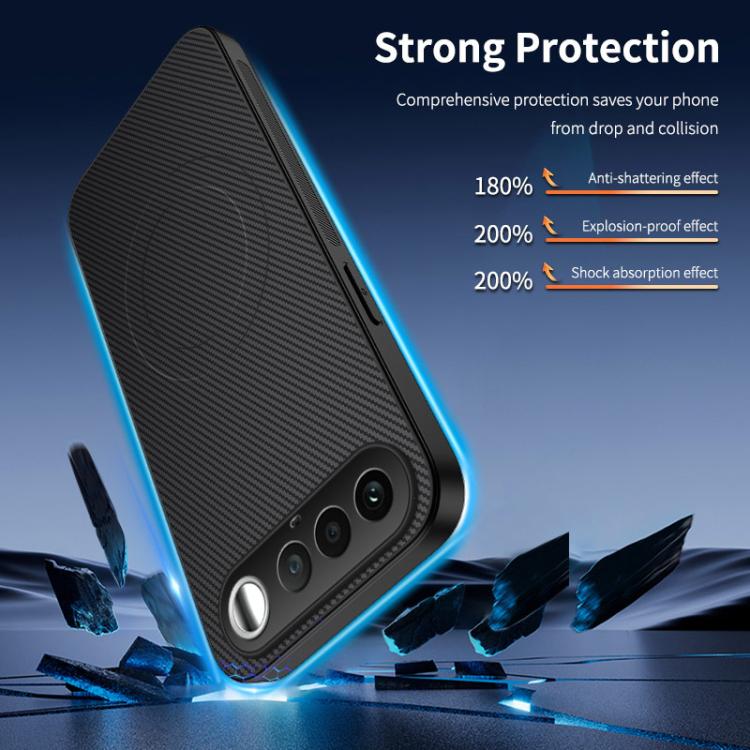 WANLONFENG TQ Series Magnetic Carbon Fiber Texture PC Hybrid TPU Phone Case, For Realme 16 5G, For Realme 16 Pro+ 5G, For Realme 16 Pro 5G