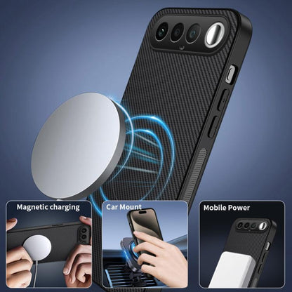 WANLONFENG TQ Series Magnetic Carbon Fiber Texture PC Hybrid TPU Phone Case, For Realme 16 5G, For Realme 16 Pro+ 5G, For Realme 16 Pro 5G