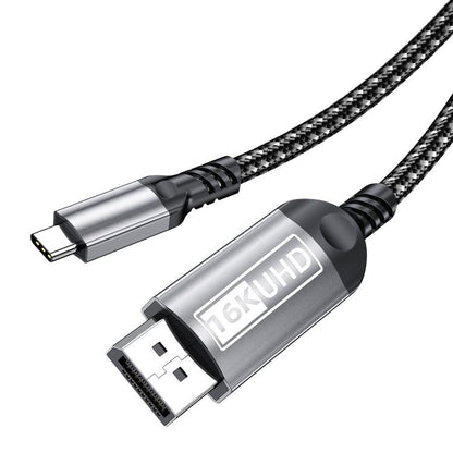 WG228 16K Ultra HD Type-C to DP 2.1 Display Cable Monitor Adapter Cable, 2m