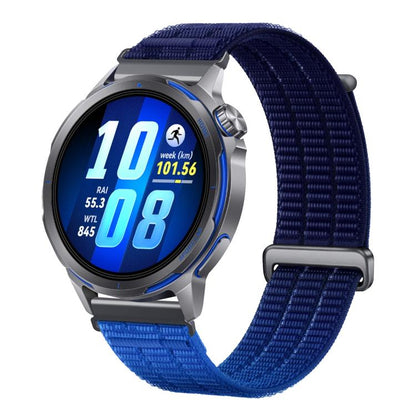 Double-Link Cloud Feel Breathable Nylon Loop Metal Connectors Watch Band, 18mm, 20mm, 22mm