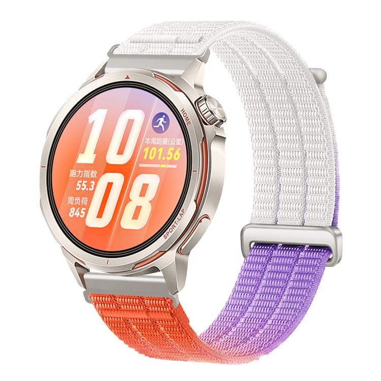 Double-Link Cloud Feel Breathable Nylon Loop Metal Connectors Watch Band, 18mm, 20mm, 22mm
