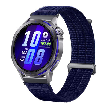 Double-Link Cloud Feel Breathable Nylon Loop Metal Connectors Watch Band, 18mm, 20mm, 22mm