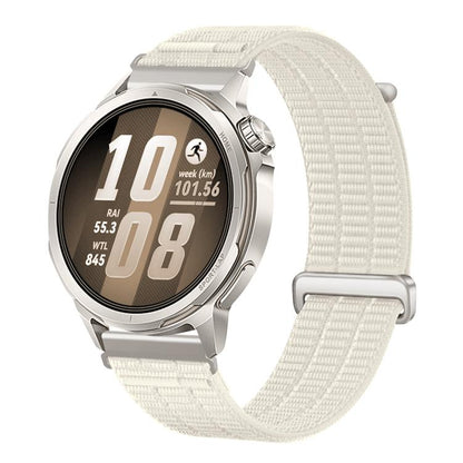 Double-Link Cloud Feel Breathable Nylon Loop Metal Connectors Watch Band, 18mm, 20mm, 22mm