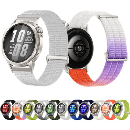 Double-Link Cloud Feel Breathable Nylon Loop Metal Connectors Watch Band, 18mm, 20mm, 22mm