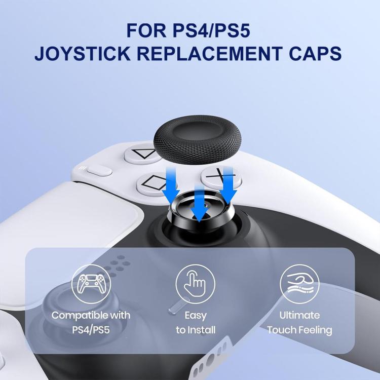 XDcase 10pcs Joystick Replacement Thumb Grip Caps for PS5 / PS4