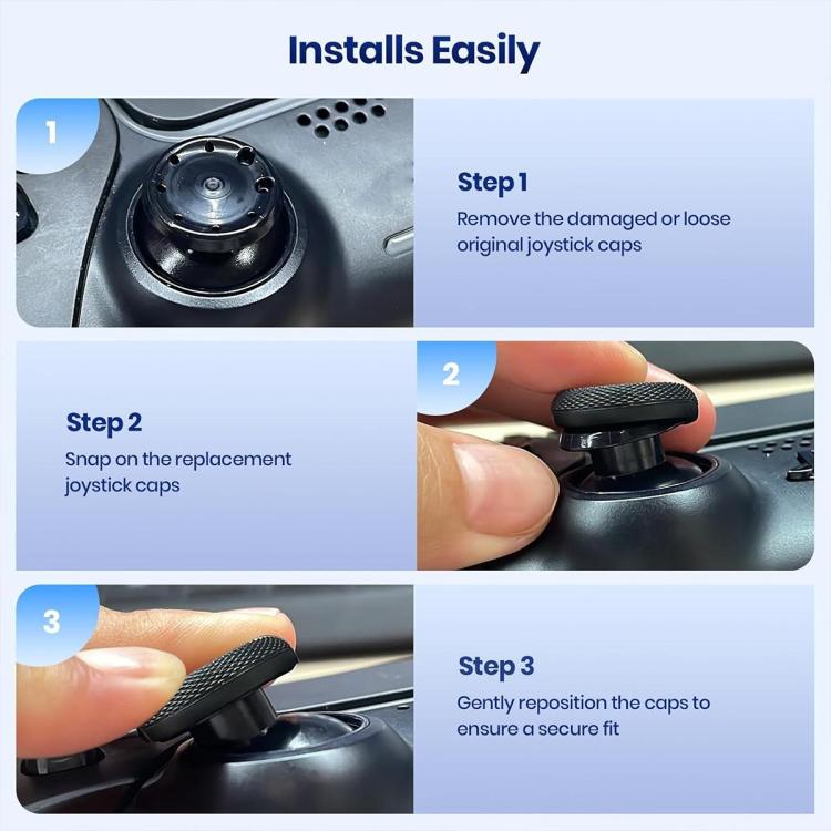 XDcase 10pcs Joystick Replacement Thumb Grip Caps for PS5 / PS4