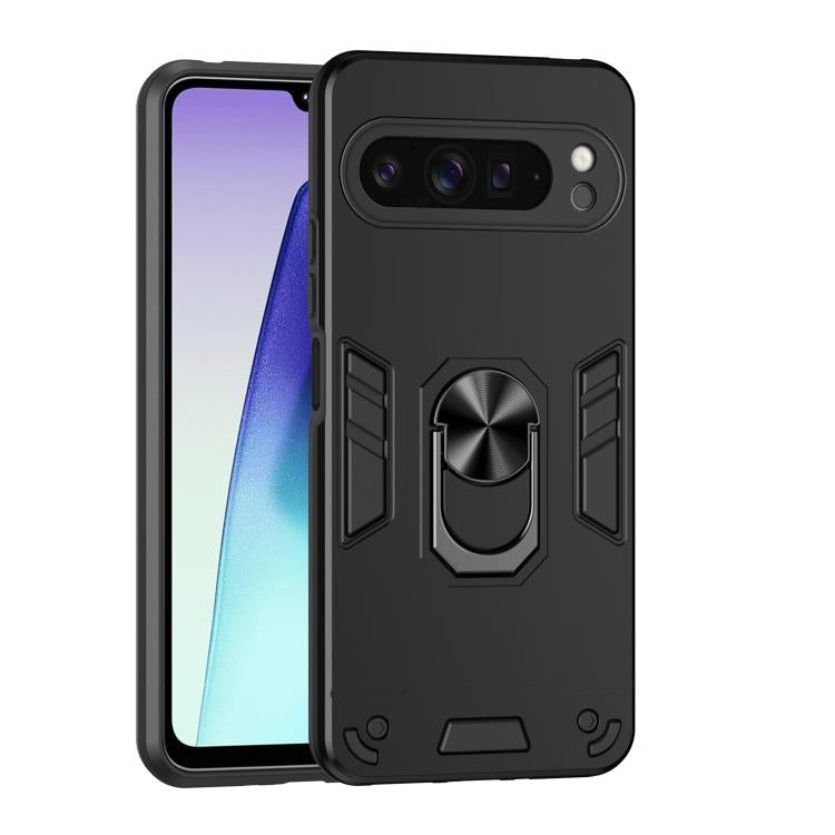 Shockproof Metal Ring Holder Phone Case, For Google Pixel 11 Pro XL, For Google Pixel 11 Pro, For Google Pixel 10a, For Google Pixel 10 Pro / 10, For Google Pixel 9a, For Google Pixel 9 Pro XL, For Google Pixel 9 Pro / 9